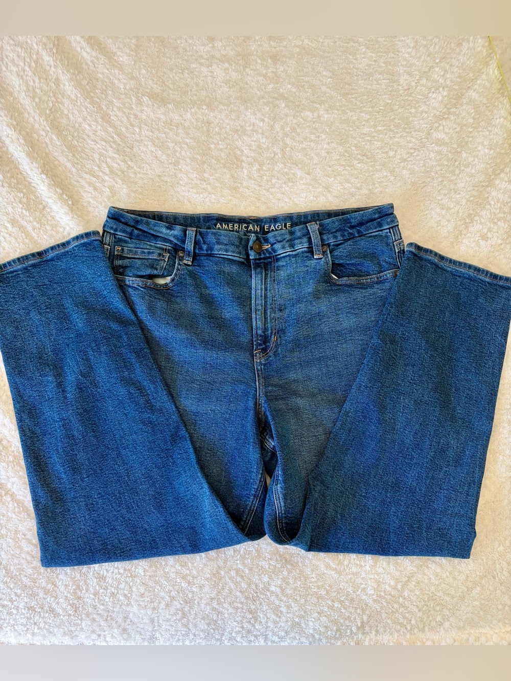American Eagle Outfitters Women’s Dark Blue Straight Leg Jeans